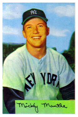 1954 Bowman #65 Mickey Mantle