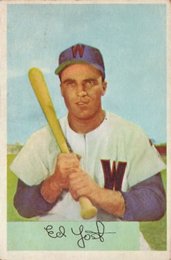 1954 Bowman #72 Eddie Yost