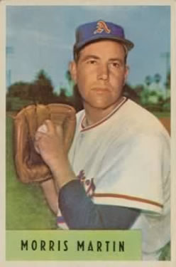 1954 Bowman #179A Morris Martin 44 ERA