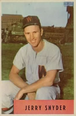 1954 Bowman #216A Jerry Snyder .988/.988 Fielding Avg.