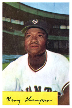 1954 Bowman #217A Henry Thompson .956/.951 Fielding Avg.
