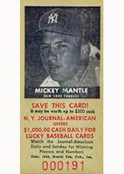 1954 New York Journal American #51 Mickey Mantle