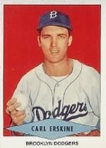 1954 Red Heart #6 Carl Erskine SP