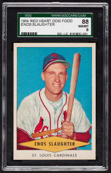 1954 Red Heart #28 Enos Slaughter