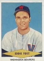 1954 Red Heart #32 Eddie Yost