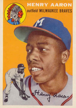 1954 Topps #128 Hank Aaron RC