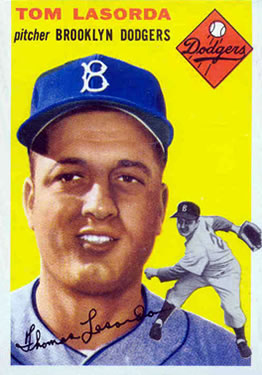 1954 Topps #132 Tommy Lasorda RC