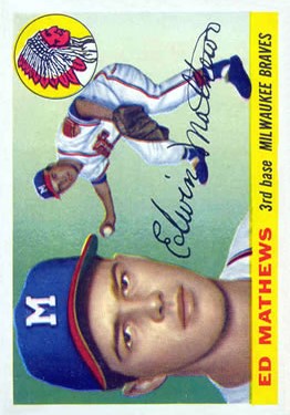 1955 Topps #155 Eddie Mathews