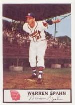 1955 Braves Johnston Cookies #21 Warren Spahn P3