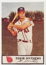1955 Braves Johnston Cookies #41 Eddie Mathews P5