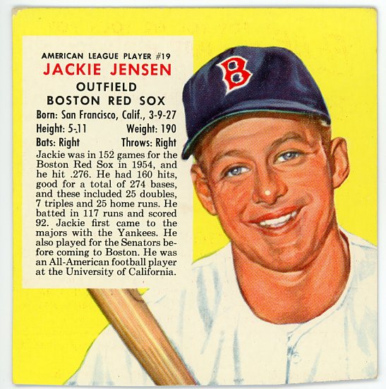 1955 Red Man #AL19 Jackie Jensen