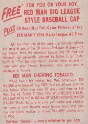 1955 Red Man #AL25 Sandy Consuegra back image