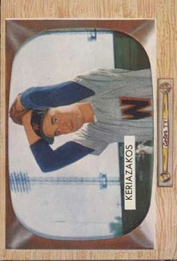 1955 Bowman #14 Gus Keriazakos RC