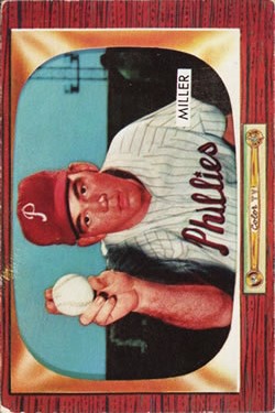 1955 Bowman #110 Bob Miller front image