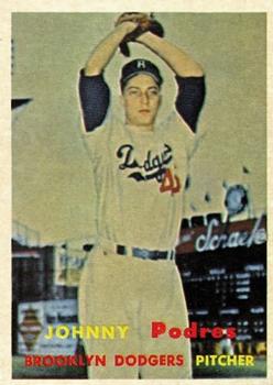 1957 Topps #277 Johnny Podres DP