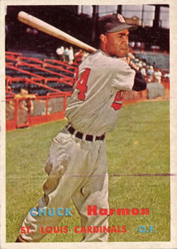 1957 Topps #299 Chuck Harmon