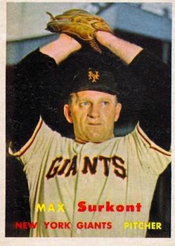 1957 Topps #310 Max Surkont DP