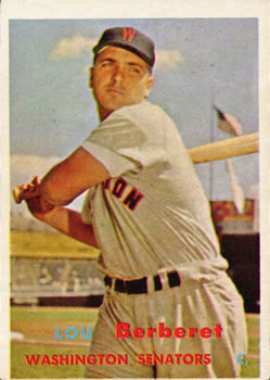 1957 Topps #315 Lou Berberet DP