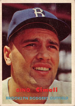 1957 Topps #319 Gino Cimoli RC