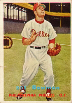 1957 Topps #332 Bob Bowman RC