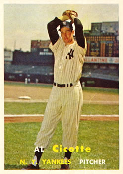1957 Topps #398 Al Cicotte RC