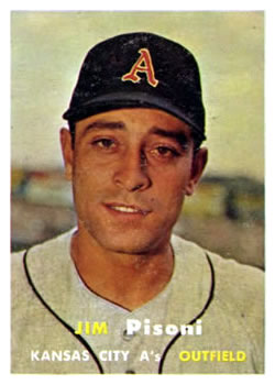 1957 Topps #402 Jim Pisoni RC