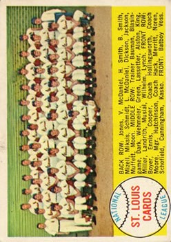 1958 Topps #216 St. Louis Cardinals TC
