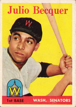 1958 Topps #458 Julio Becquer RC