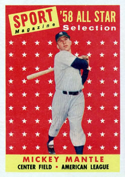 1958 Topps #487 Mickey Mantle AS TP