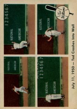 1959 Fleer Ted Williams #40 Ted Crashes into Wall