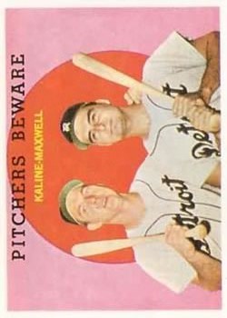 1959 Topps #34 Pitchers Beware/Al Kaline/Charley Maxwell