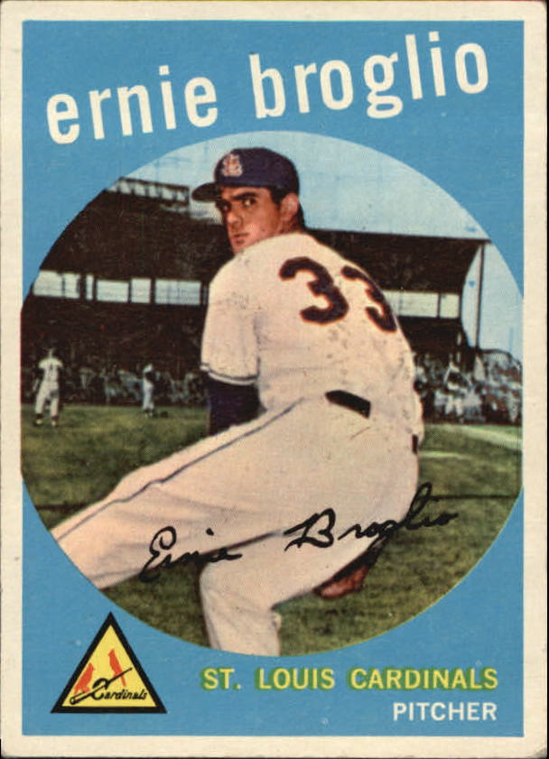 1959 Topps #296 Ernie Broglio RC