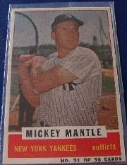 1960 Bazooka #31 Mickey Mantle