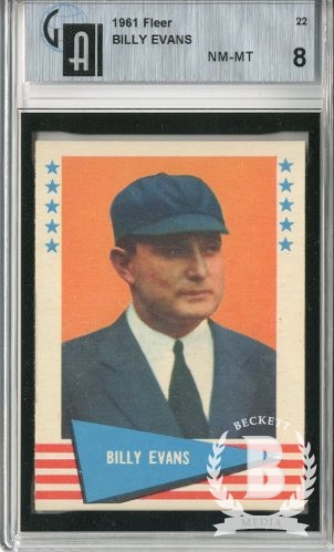 1961 Fleer #22 Billy Evans UMP
