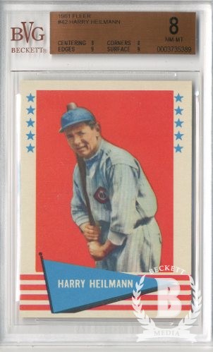 1961 Fleer #42 Harry Heilmann