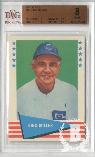 1961 Fleer #62 Edmund (Bing) Miller