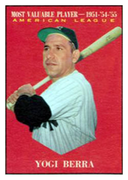 1961 Topps #472 Yogi Berra MVP SP