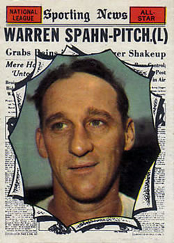 1961 Topps #589 Warren Spahn AS