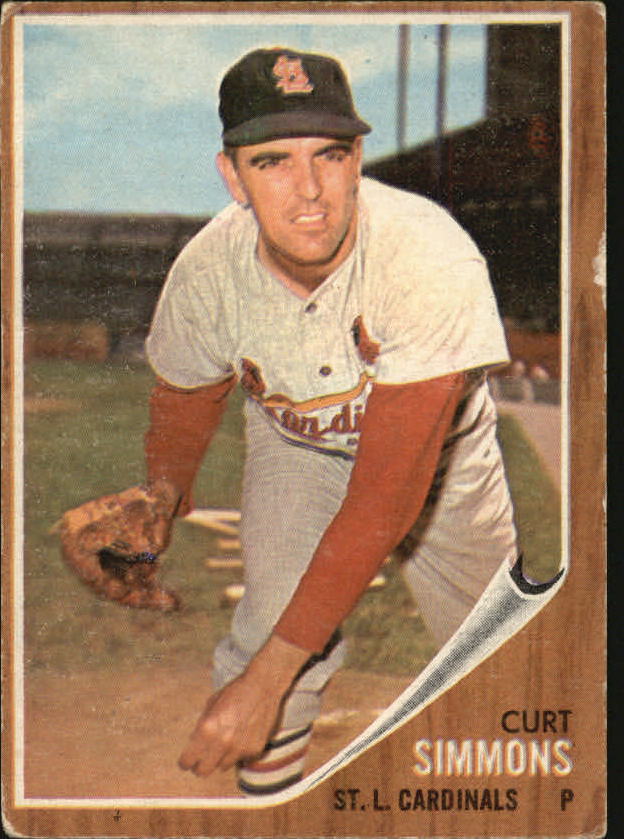 1962 Topps #285 Curt Simmons