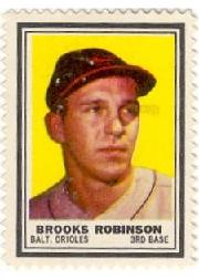 1962 Topps Stamps #8 Brooks Robinson