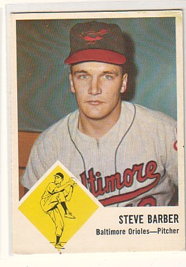 1963 Fleer #1 Steve Barber