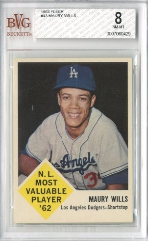 1963 Fleer #43 Maury Wills RC