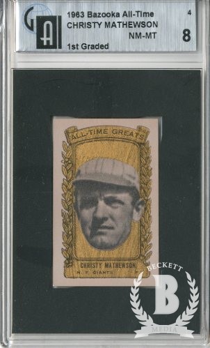 1963 Bazooka ATG #4 Christy Mathewson