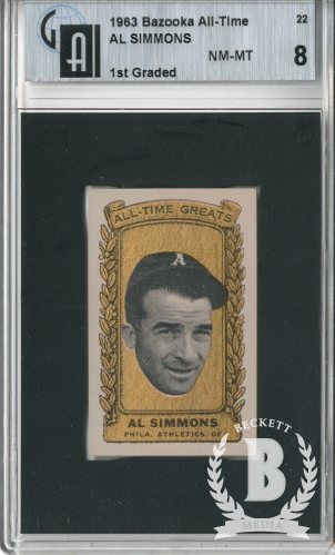 1963 Bazooka ATG #22 Al Simmons
