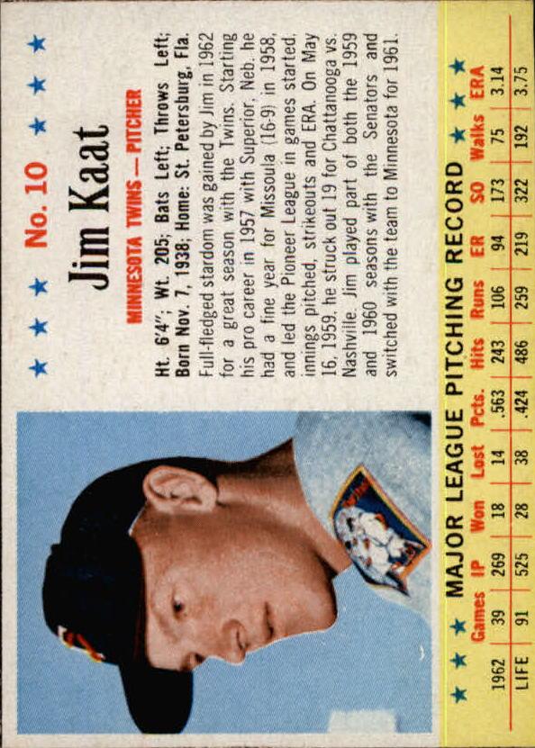 1963 Post #10 Jim Kaat