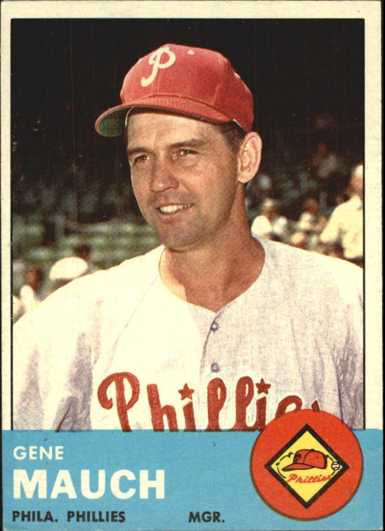 1963 Topps #318 Gene Mauch MG