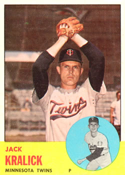 1963 Topps #448 Jack Kralick