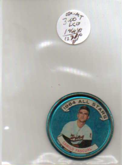 1964 Topps Coins #137 Camilo Pascual AS front image