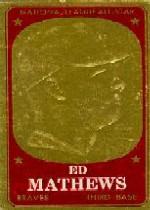 1965 Topps Embossed #26 Eddie Mathews