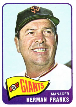 1965 Topps #32 Herman Franks MG